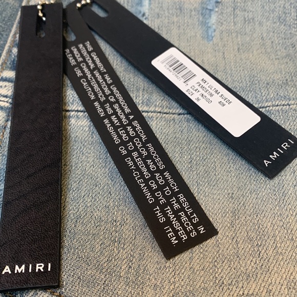 Amiri Mx1 Ultra-Suede Skinny Jeans Size 36 NWT - Picture 12 of 16